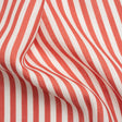 Medium Weight Linen Woven - Coral Stripes - Lydia Collection