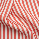 Medium Weight Linen Woven - Coral Stripes - Lydia Collection