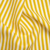 Medium Weight Linen Woven - Citrus Yellow Stripes - Lydia Collection