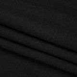 Black Heavy Wool Crepe