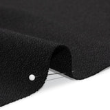 Black Heavy Wool Crepe