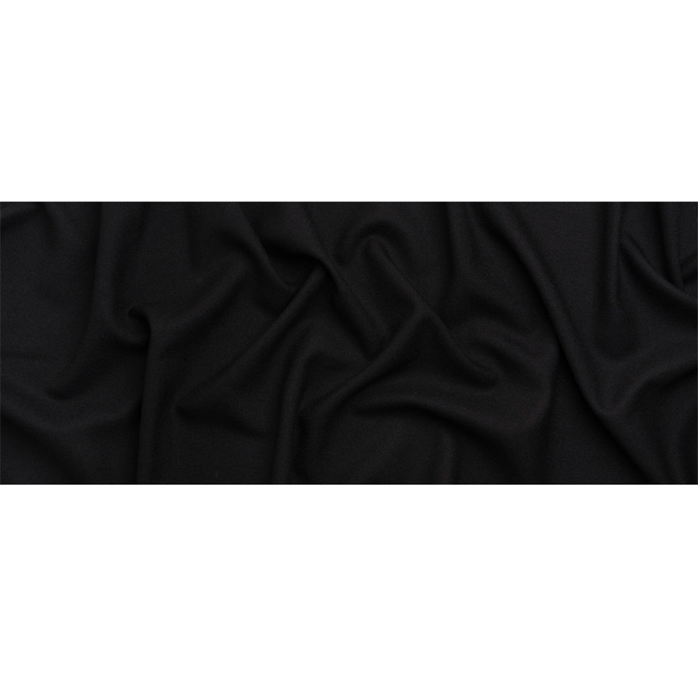 Black Heavy Wool Crepe