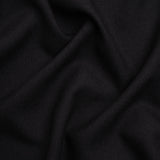 Black Heavy Wool Crepe