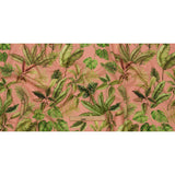 Cotton and Viscose Striped Seersucker Print - Pink Leaves - Mood Exclusive Tropic Royale