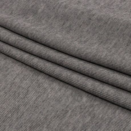 Heathered Pewter Lightweight Rayon Rib Knit