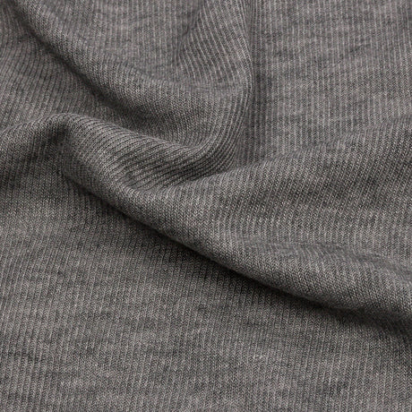 Heathered Pewter Lightweight Rayon Rib Knit