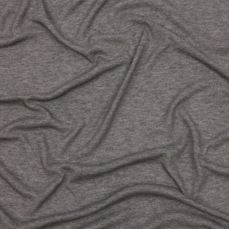 Heathered Pewter Lightweight Rayon Rib Knit