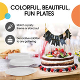 50 Count White Paper Plates 9 Inch Durable Disposable Dinner Plates for Events and Parties