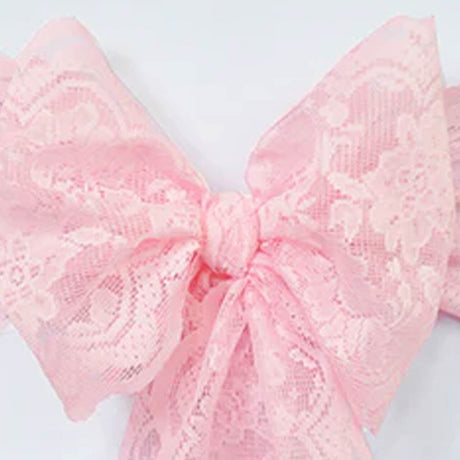 10 Pieces Pink Caspari Lace Chair Sashes for Elegant Event Seating Décor 9" x 108"