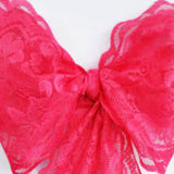 10 Pieces Fuchsia Caspari Lace Chair Sashes Vibrant Wedding and Event Decor 9" x 108"