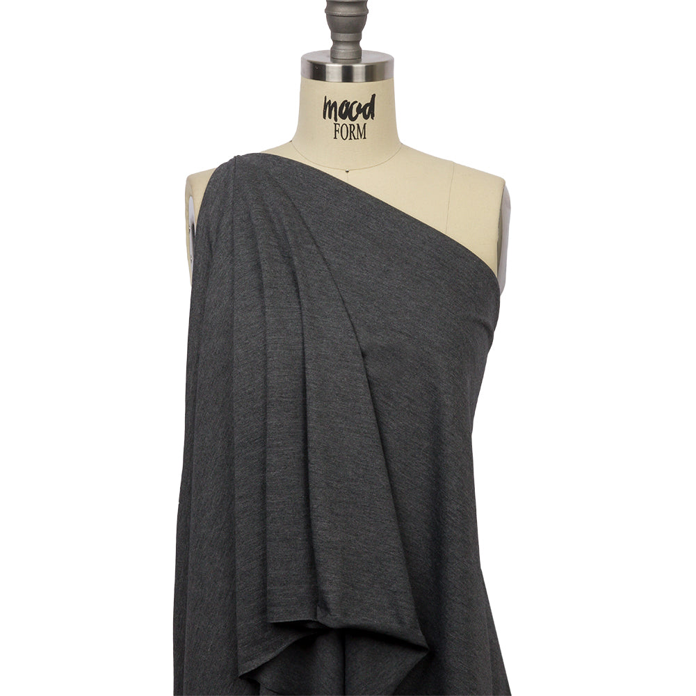 Dark Gray Heathered Polyester Jersey
