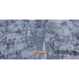 Indigo Tie Dye Crinkled Polyester Stretch Tulle