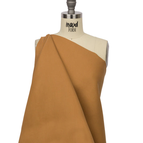 Golden Ochre Satin-Faced Polyester Twill