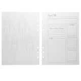 Mood Designer Sewing Planner Project Page Refills - 5.82" x 8.26", A5, 24 Pages