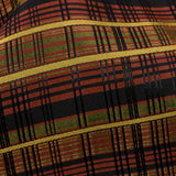 Olive, Burgundy and Black Plaid Polyester Jacquard