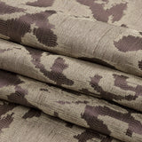 Dusty Lilac and Oatmeal Abstracted Leaves Polyester Jacquard