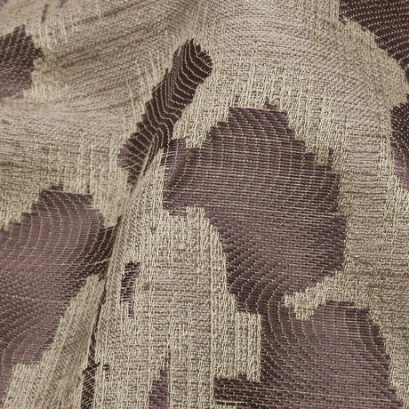 Dusty Lilac and Oatmeal Abstracted Leaves Polyester Jacquard