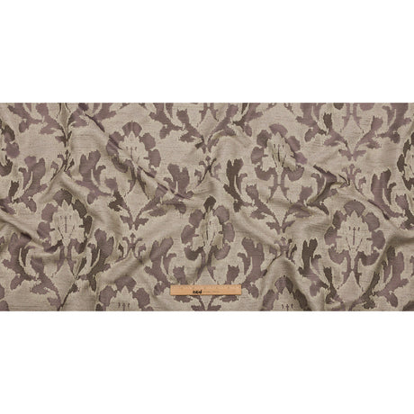 Dusty Lilac and Oatmeal Abstracted Leaves Polyester Jacquard