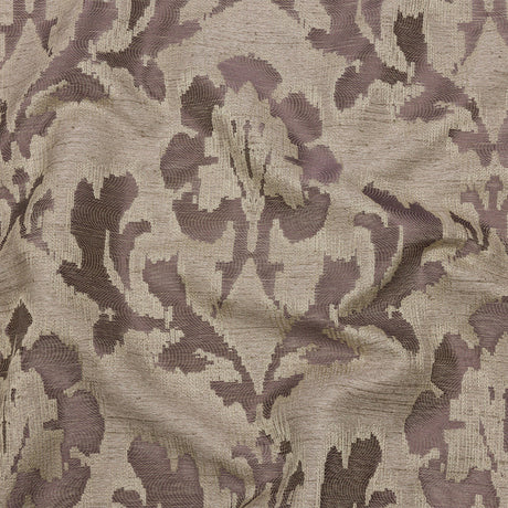 Dusty Lilac and Oatmeal Abstracted Leaves Polyester Jacquard