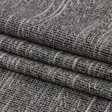Black, White and Silver Metallic Polyester Tweed