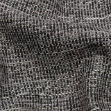 Black, White and Silver Metallic Polyester Tweed