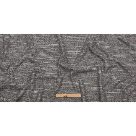 Black, White and Silver Metallic Polyester Tweed