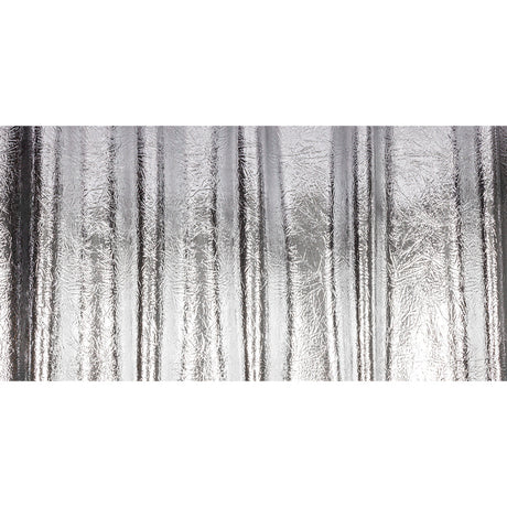 Crinkled Mirror Vinyl with Fabric Backing - Silver - Ingot Collection