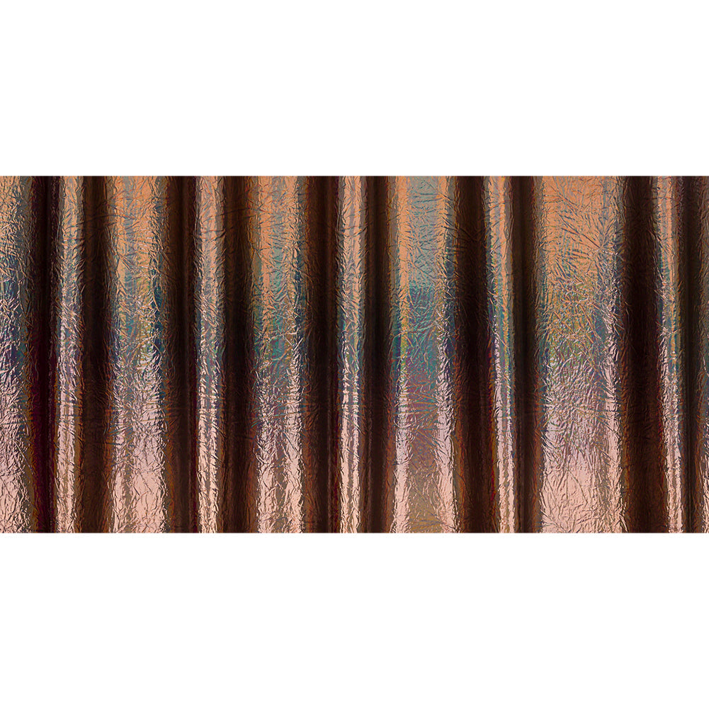 Crinkled Mirror Vinyl with Fabric Backing - Holographic Gray - Ingot Collection