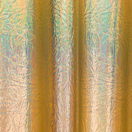 Crinkled Mirror Vinyl with Fabric Backing - Holographic Gold - Ingot Collection