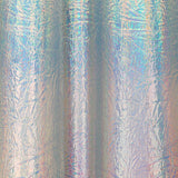 Crinkled Mirror Vinyl with Fabric Backing - Holographic Silver - Ingot Collection