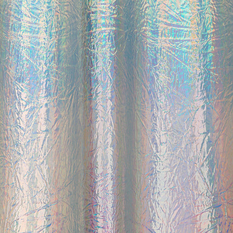 Crinkled Mirror Vinyl with Fabric Backing - Holographic Silver - Ingot Collection