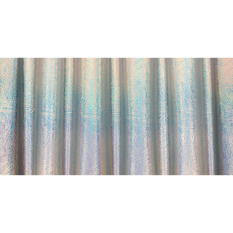 Crinkled Mirror Vinyl with Fabric Backing - Holographic Silver - Ingot Collection