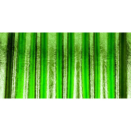 Crinkled Mirror Vinyl with Fabric Backing - Green - Ingot Collection