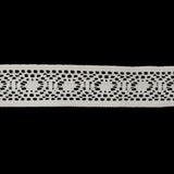 Famous NYC Designer Off White Geometric Lace Trim - 0.625"