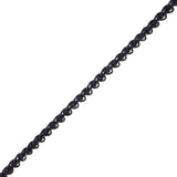 Famous NYC Designer Black and Gray Striped Swirls Gimp Braided Trim - 0.375"
