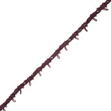 Famous NYC Designer Plum Wine Button Loop Gimp Braided Trim - 0.75"