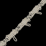 Famous NYC Designer Ivory Button Loop Gimp Braided Trim - 0.75"