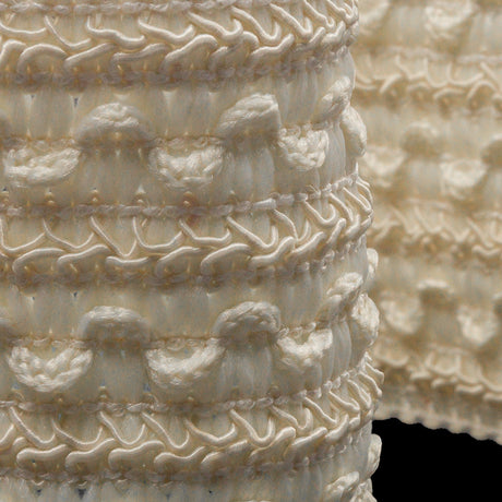Famous NYC Designer Eggshell Waves Stretch Braided Trim - 2.75"