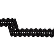 Famous NYC Designer Black Arches and Crosses Gimp Braided Trim - 1.375"