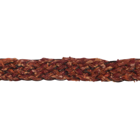 Famous NYC Designer Burnt Orange and Black Wool Boucle Braided Trim - 0.375"
