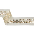 Ivory and Gold Sequined Organza Ribbon - 2"