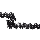 Famous NYC Designer Metallic Black Abstract Gimp Braided Trim - 1.5"