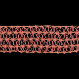 Famous NYC Designer Pink Rows of Petals Stretch Lace Trim - 1.125"