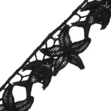 Black Starfish and Minnow Venise Lace Trim - 1.25"