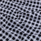 Compression Swimwear Tricot, UV Protective with Aloe Vera Microcapsules - Black and White Checkered - Caye Collection