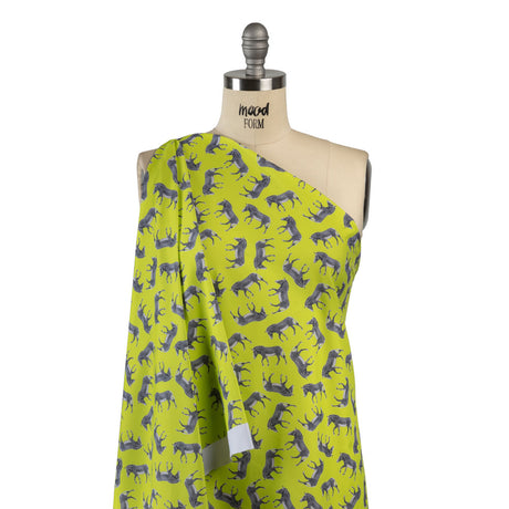Compression Swimwear Tricot, UV Protective with Aloe Vera Microcapsules - Neon Lemon Zebras - Caye Collection