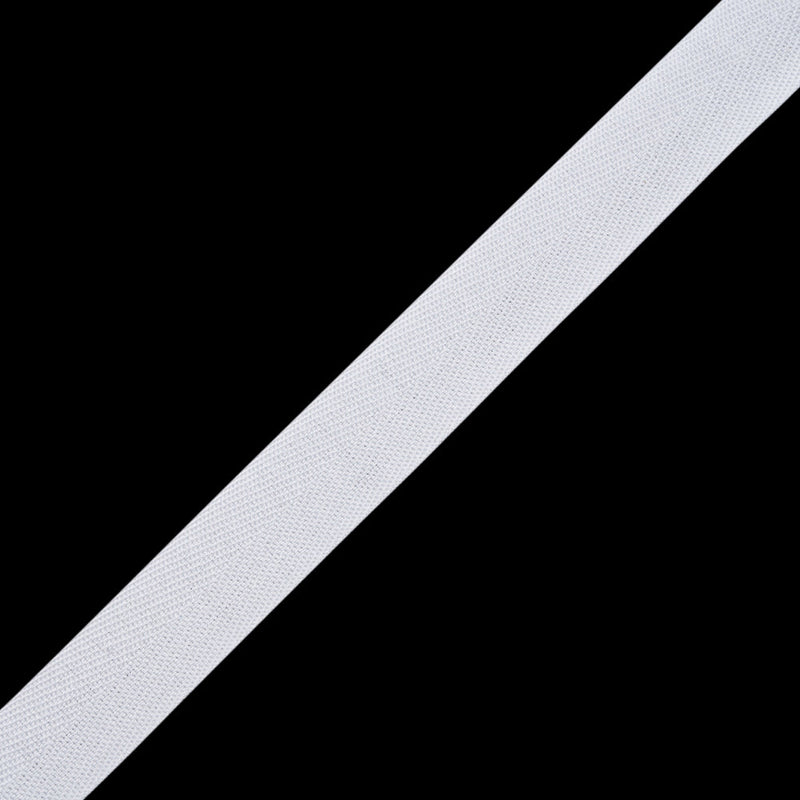 Tilly White Herringbone Cotton Twill Tape - 15mm