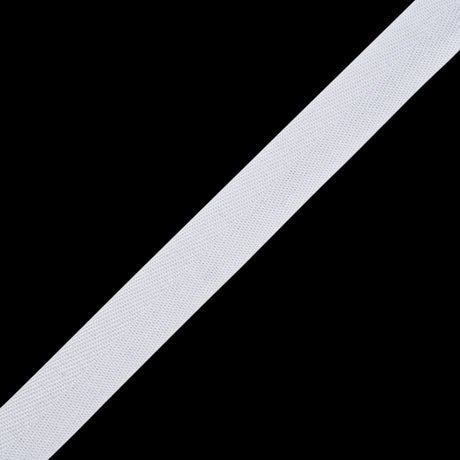 Tilly White Herringbone Cotton Twill Tape - 15mm