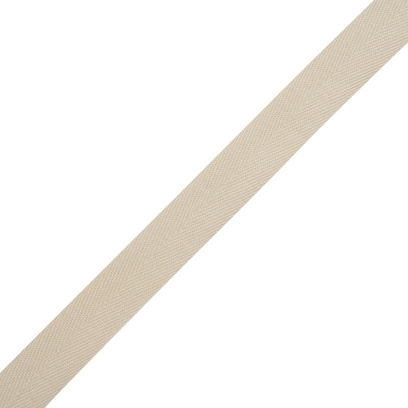 Tilly Khaki Herringbone Cotton Twill Tape - 15mm