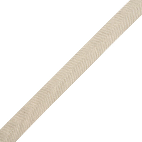 Tilly Khaki Herringbone Cotton Twill Tape - 15mm